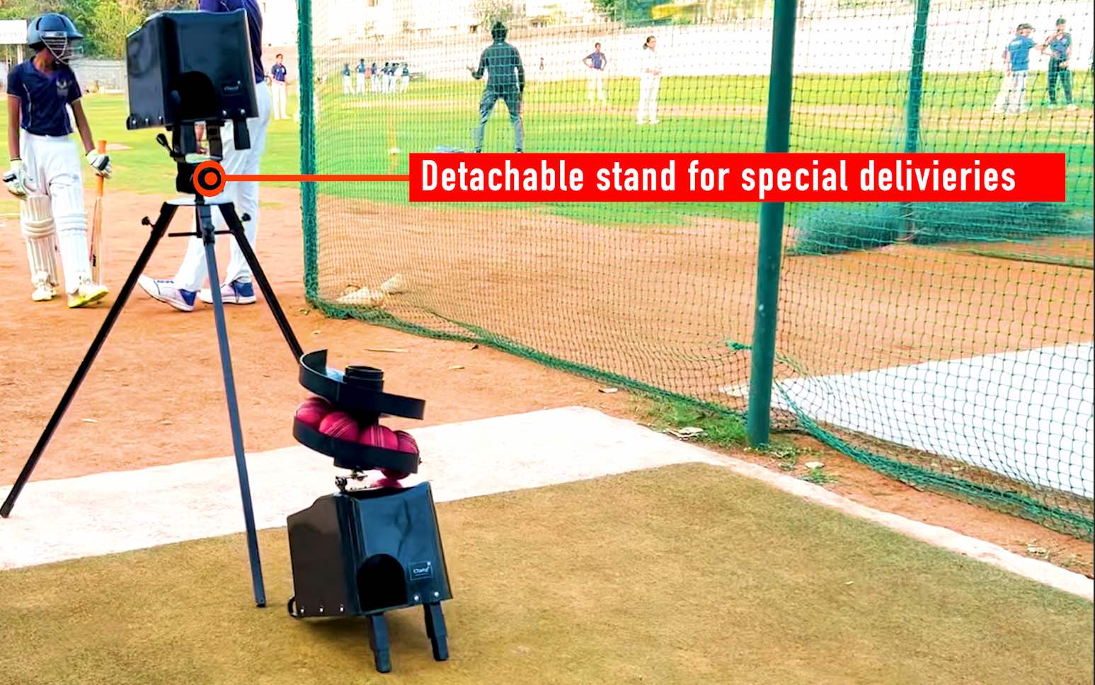 iChamp - Hybrid Bowling Machine for Cricket, Tennis, Pickleball and Baseball - LeverageSports