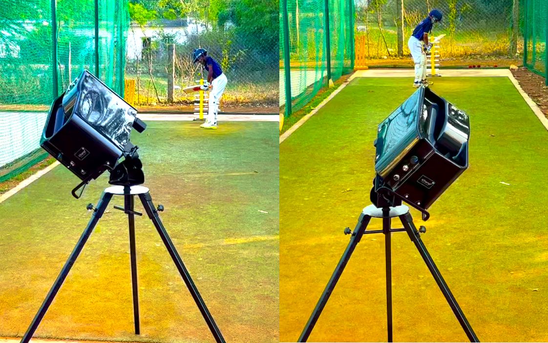 iChamp - Hybrid Bowling Machine for Cricket, Tennis, Pickleball and Baseball - LeverageSports