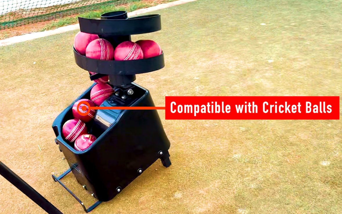 iChamp - Hybrid Bowling Machine for Cricket, Tennis, Pickleball and Baseball - LeverageSports