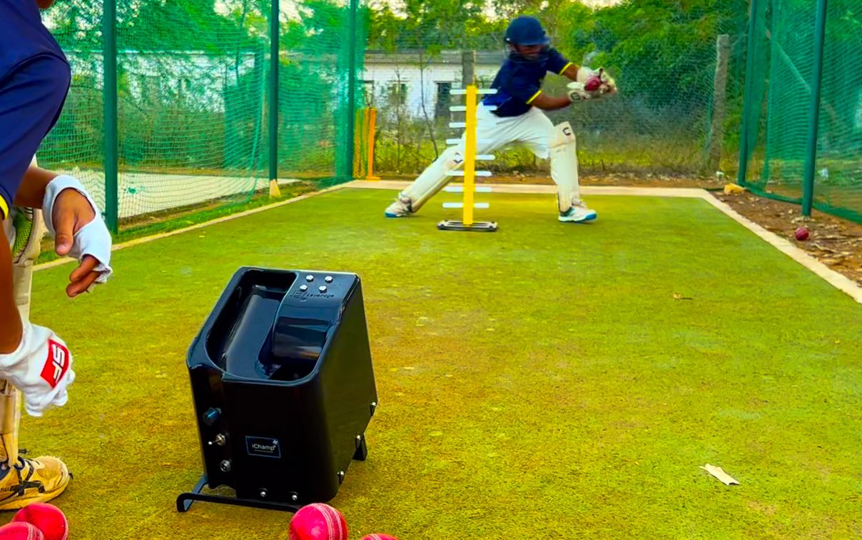 iChamp - Hybrid Bowling Machine for Cricket, Tennis, Pickleball and Baseball - LeverageSports