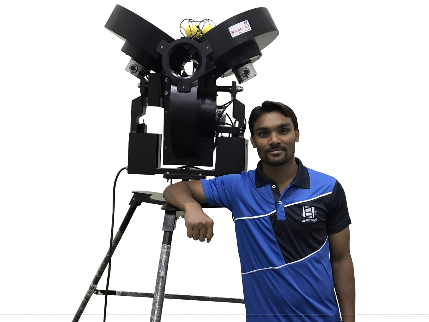 Yantra e3 - First Intelligent Three - Wheel Cricket Bowling Machine - LeverageSports